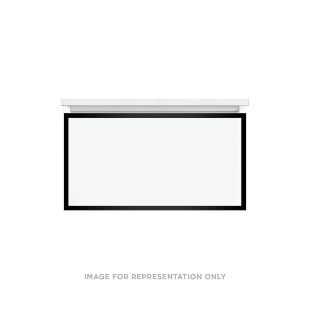 Profiles Framed Vanity, 30'' x 15'' x 18'', Matte Black, Matte Black