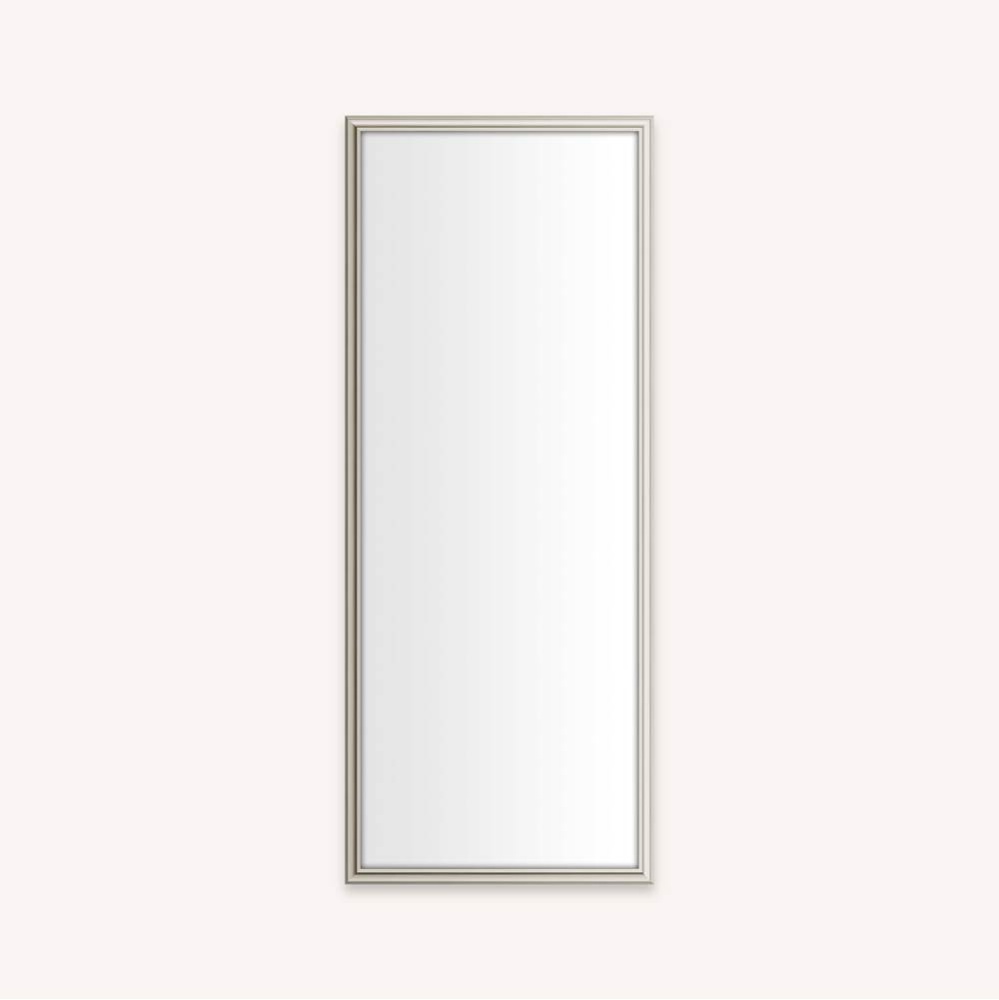 DC FRAMED WALL MIRROR, RM, 16X40, NICKEL