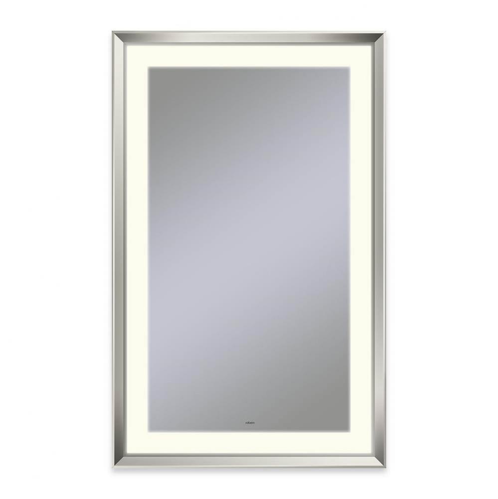 Sculpt Lighted Mirror, 27'' x 43'' x 2-5/16'', Chamfer Museum Frame,