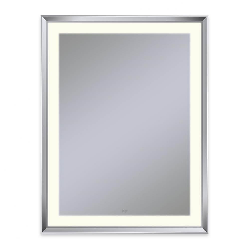 Sculpt Lighted Mirror, 33'' x 43'' x 2-5/16'', Chamfer Museum Frame,