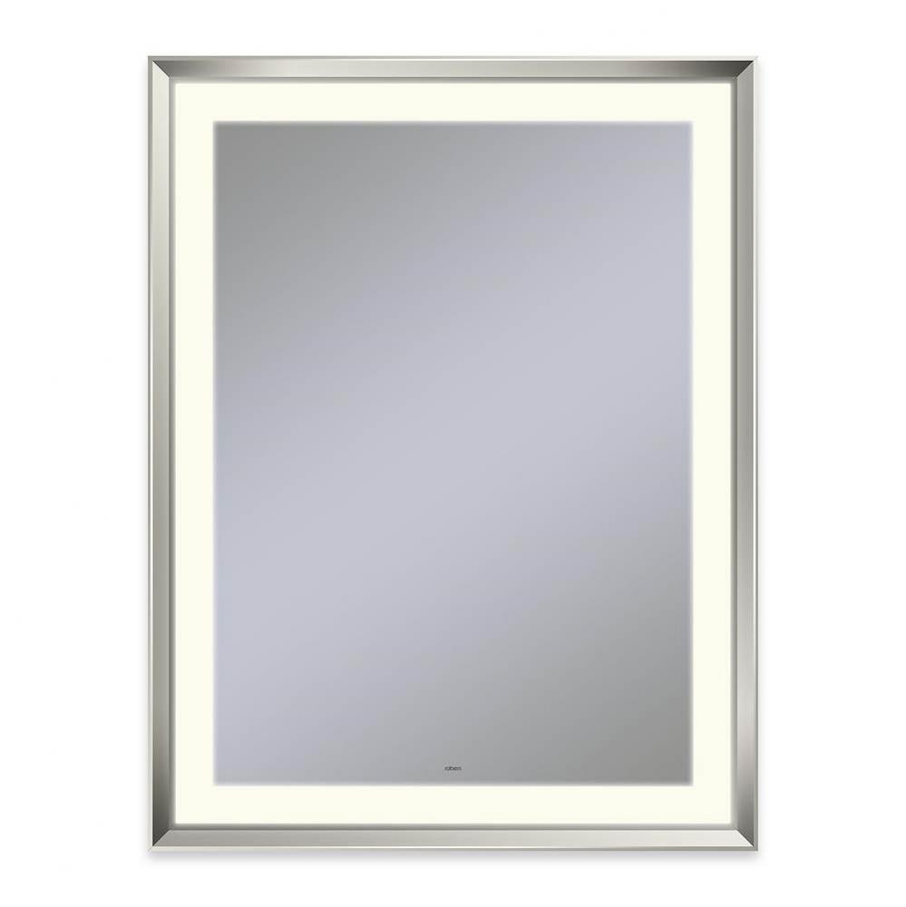 Sculpt Lighted Mirror, 33'' x 43'' x 2-5/16'', Chamfer Museum Frame,