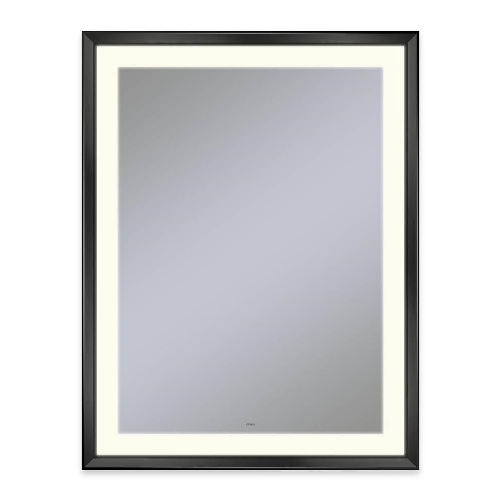 Sculpt Lighted Mirror, 33'' x 43'' x 2-5/16'', Chamfer Museum Frame,