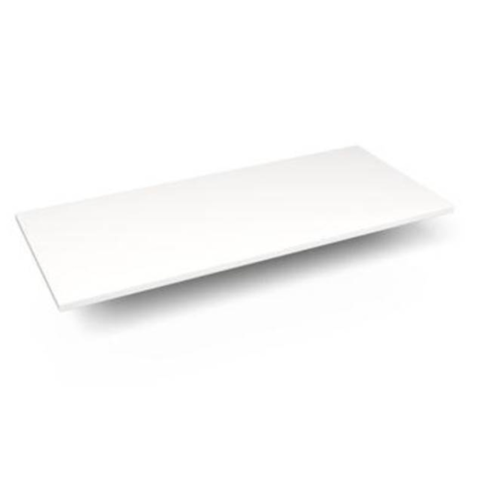 Engineered Stone Vanity Top, 43'' x 19'' x 3/4'', Dry Top, White Zeu