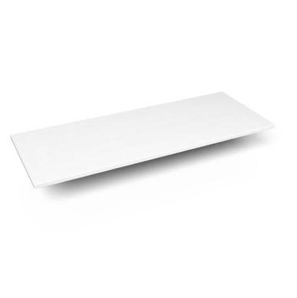 Engineered Stone Vanity Top, 49'' x 19'' x 3/4'', Dry Top, Quartz Wh