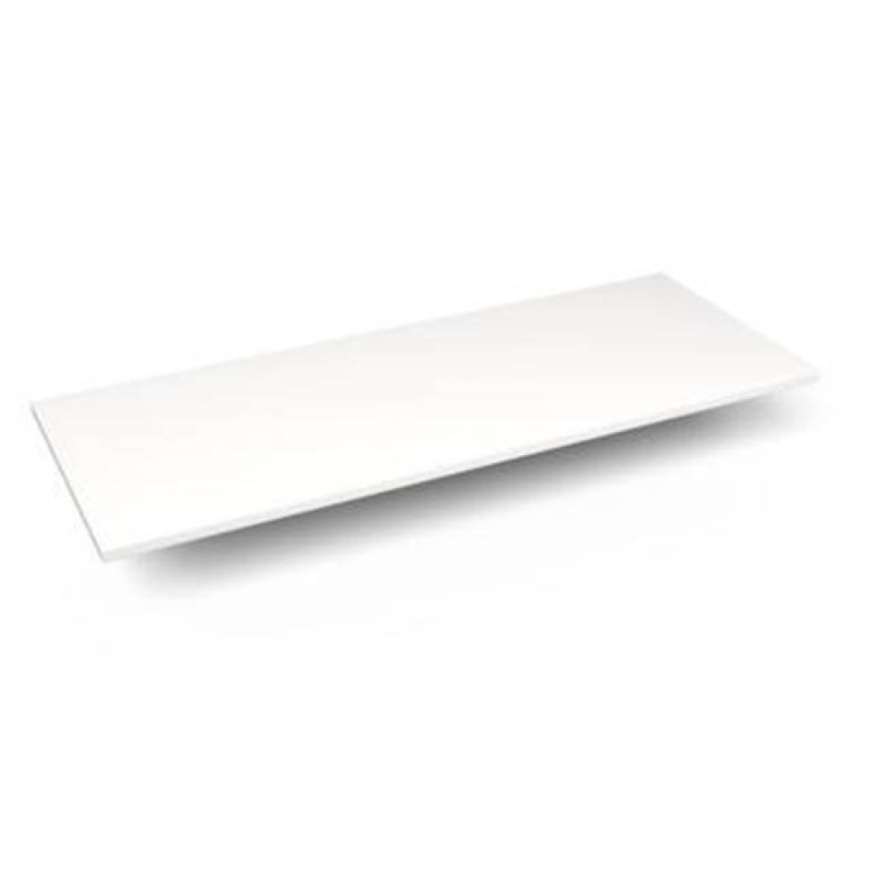 Engineered Stone Vanity Top, 49'' x 19'' x 3/4'', Dry Top, White Zeu