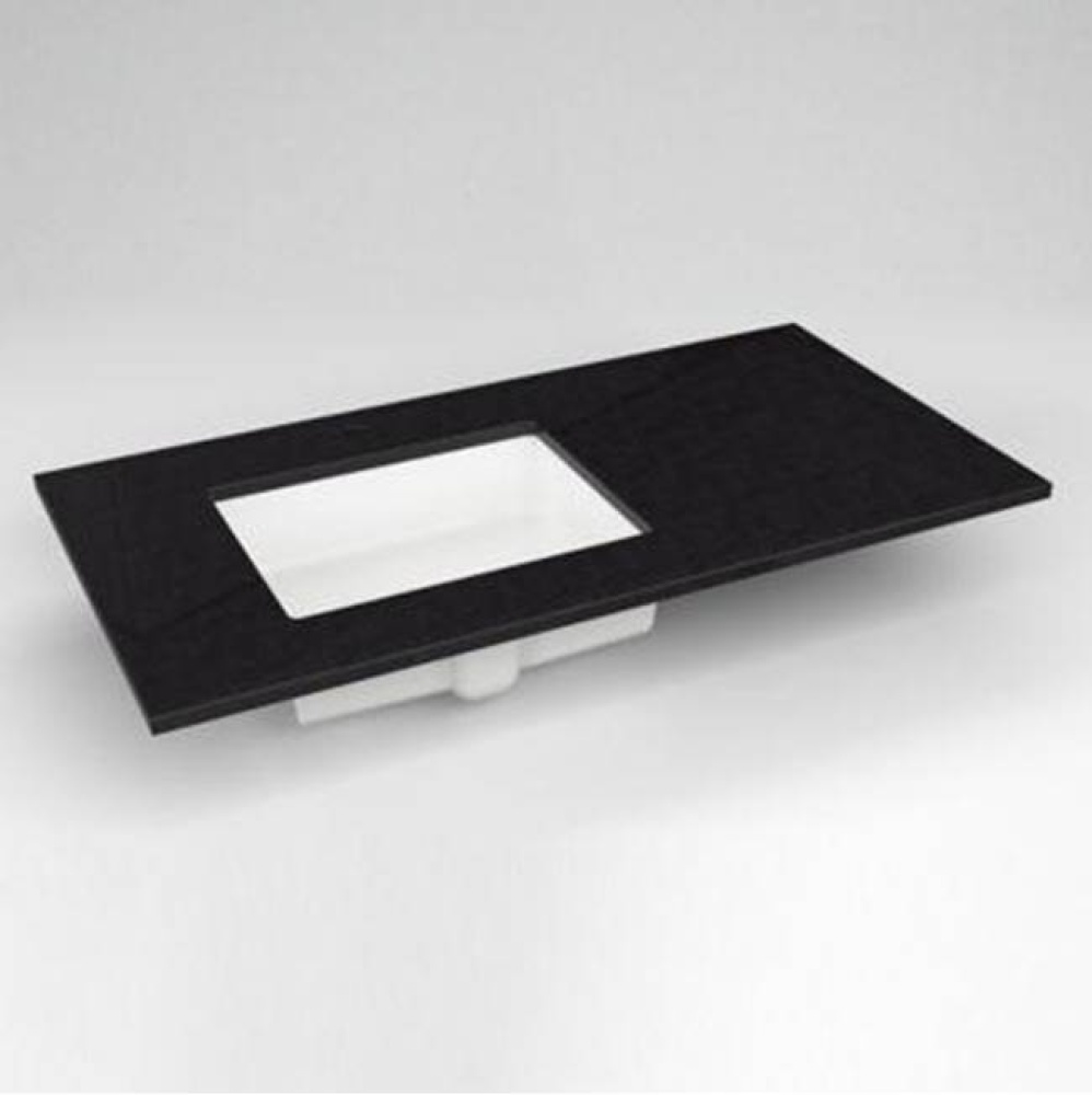 Engineered Stone Vanity Top, 43'' x 22'' x 3/4'', Left Offset Underc