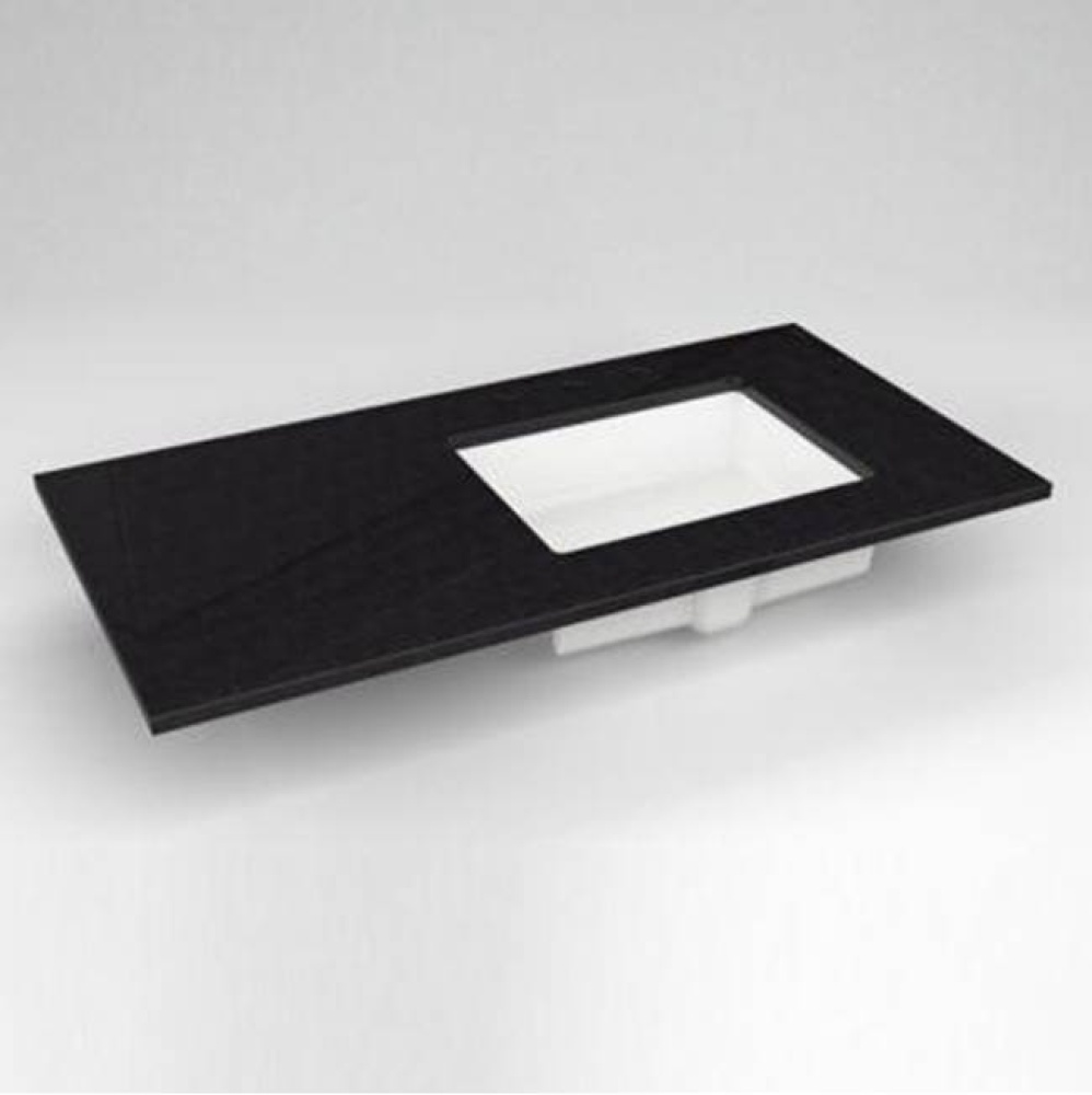 Engineered Stone Vanity Top, 43'' x 22'' x 3/4'', Right Offset Under