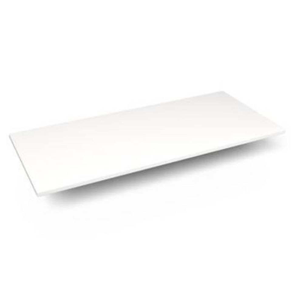 Engineered Stone Vanity Top, 49'' x 22'' x 3/4'', Dry Top, White Zeu