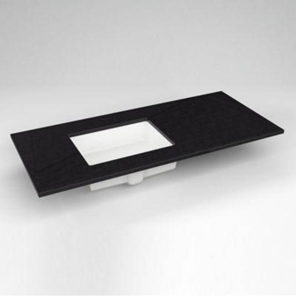 Engineered Stone Vanity Top, 49'' x 22'' x 3/4'', Left Offset Underc