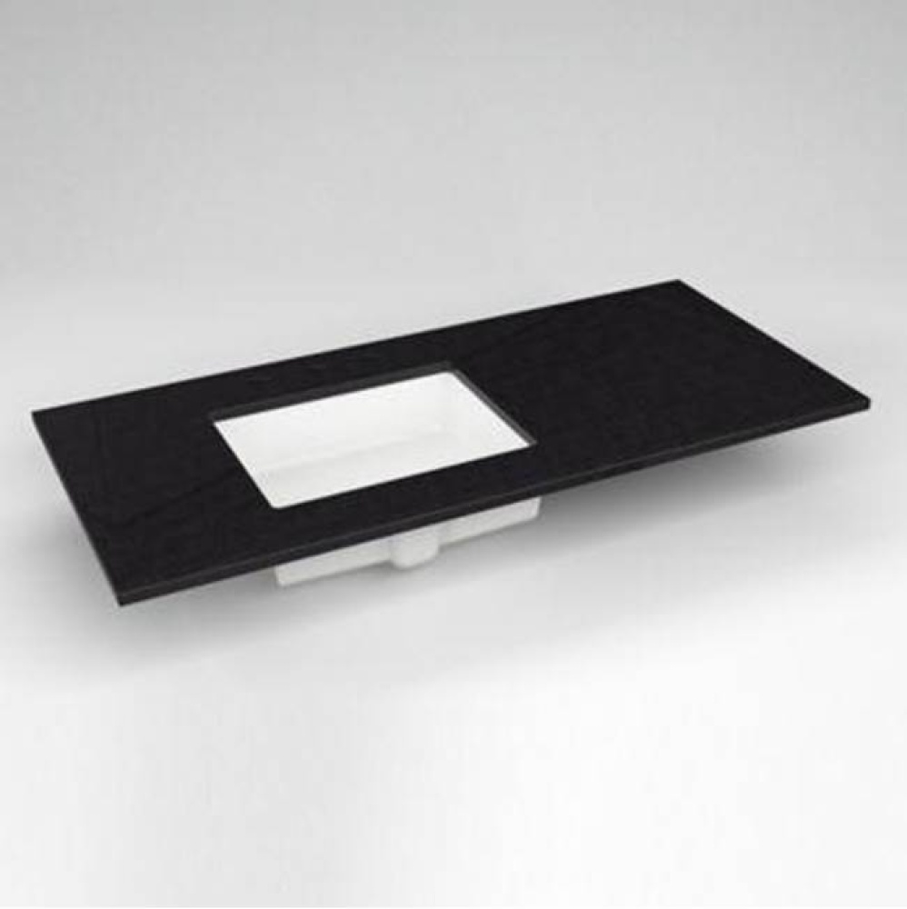 Engineered Stone Vanity Top, 49'' x 22'' x 3/4'', Left Offset Underc