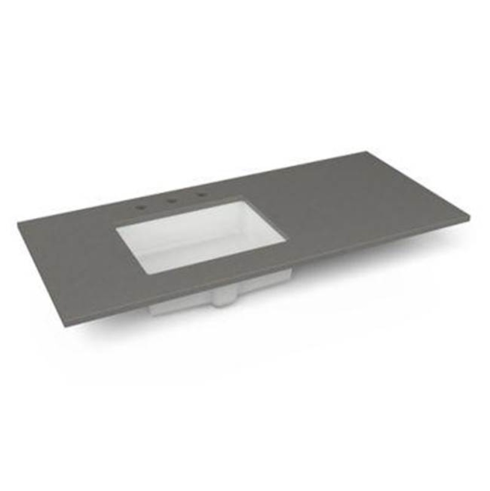 Engineered Stone Vanity Top, 49'' x 22'' x 3/4'', Left Offset Underc