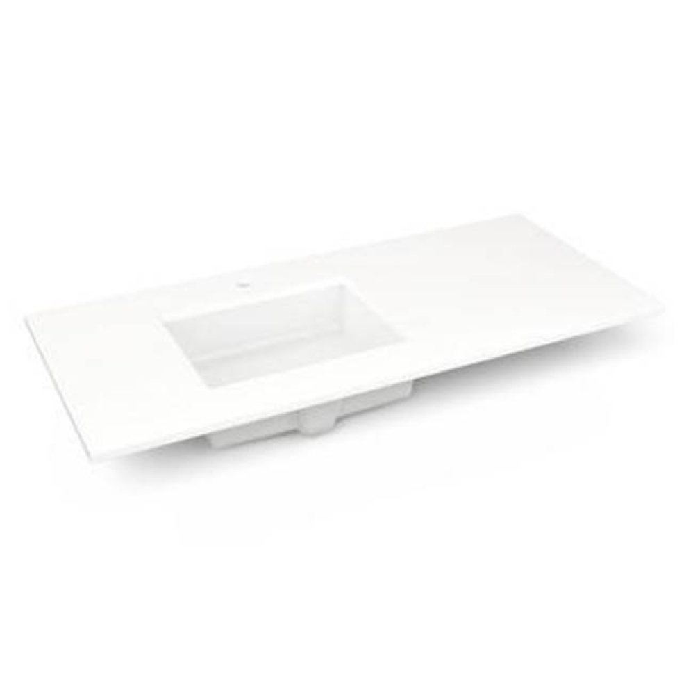 Engineered Stone Vanity Top, 49'' x 22'' x 3/4'', Left Offset Underc