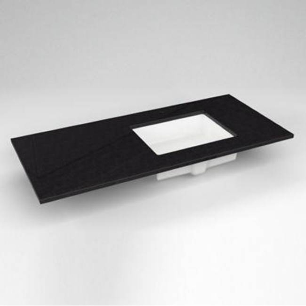 Engineered Stone Vanity Top, 49'' x 22'' x 3/4'', Right Offset Under