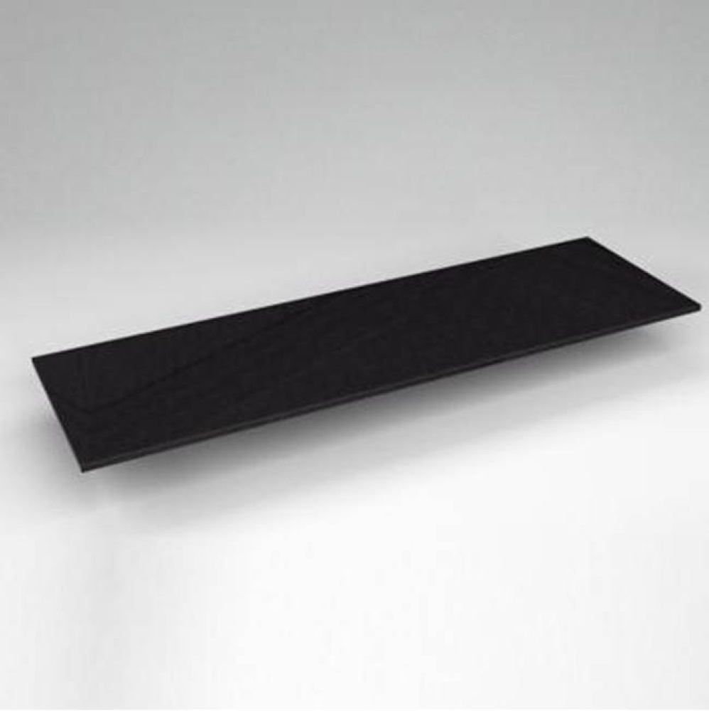 Engineered Stone Vanity Top, 73'' x 22'' x 3/4'', Dry Top, Lava Blac