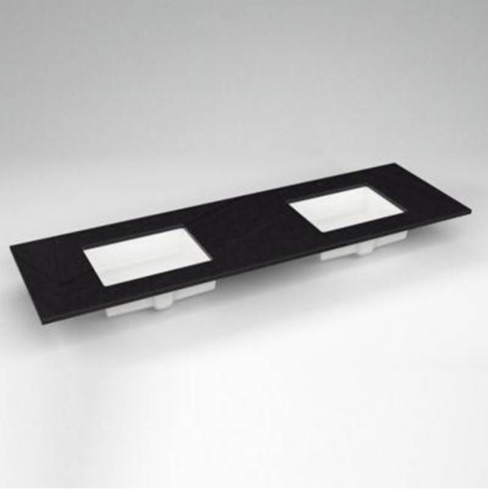 Engineered Stone Vanity Top, 73'' x 22'' x 3/4'', Double Undercounte