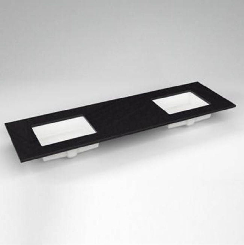 Engineered Stone Vanity Top, 73'' x 22'' x 3/4'', Double Undercounte