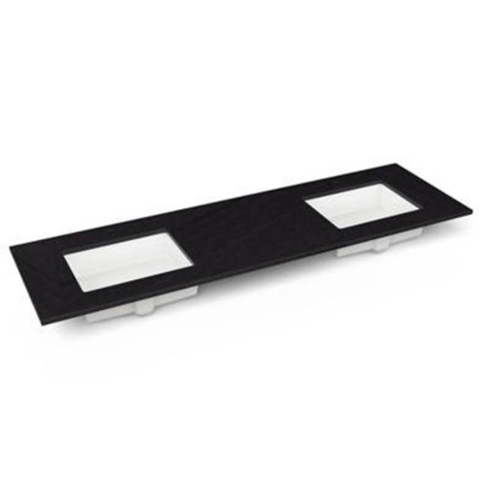 Engineered Stone Vanity Top, 73'' x 22'' x 3/4'', Double Undercounte