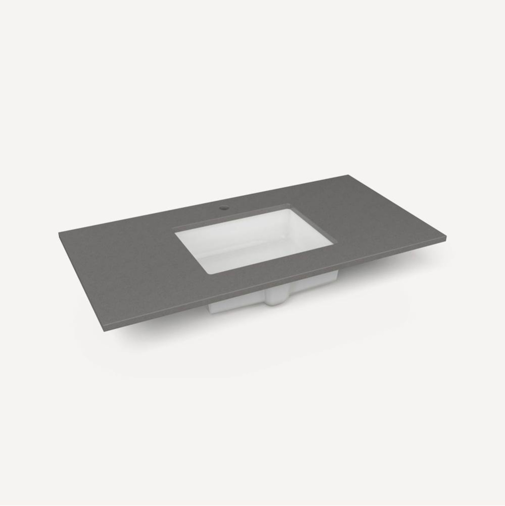 Top, Craft 49'', Single-Hole, Stone Gray