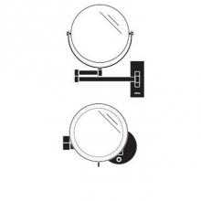 Robern 5M0008WLUT76 - Polished Chrome Wall-Mounted Magnification Mirror With Integrated 3000K/5000K Light- 5X Magnificat