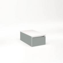 Robern VM12H1D21F27N - Cartesian Vanity, 12'' x 7-1/2'' x 21'', Matte Gray, Full Drawer, No