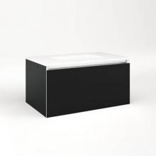 Robern VM30H2D18F28N - Cartesian Vanity, 30'' x 15'' x 18'', Matte Black, Full Drawer, No N