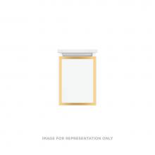 Robern VP12H2D21F26S82 - Profiles Framed Vanity, 12'' x 15'' x 21'', Matte White, Matte Gold