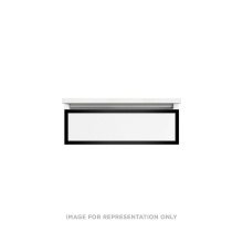 Robern VP24H1D21T28S83 - Profiles Framed Vanity, 24'' x 7-1/2'' x 21'', Matte Black, Matte Bl