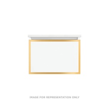 Robern VP24H2D18F12S82 - Profiles Framed Vanity, 24'' x 15'' x 18'', Satin Bronze, Matte Gold