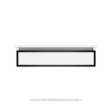 Robern VP36H1D21F11S83 - Profiles Framed Vanity, 30'' x 7-1/2'' x 21'', White, Matte Black Fr