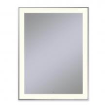 Robern YM3141RPSMD3K76 - Sculpt Lighted Mirror, 31'' x 41'' x 2-1/4'', Slim Museum Frame, Chr