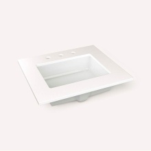 Robern TF25UCO93-8 - Engineered Stone Vanity Top, 25'' x 22'' x 3/4'', Center Undercounte