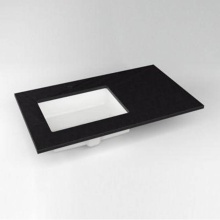 Robern TF37ULO90-1 - Engineered Stone Vanity Top, 37'' x 22'' x 3/4'', Left Offset Underc