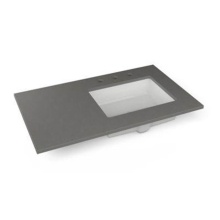 Robern TF37URO91-8 - Engineered Stone Vanity Top, 37'' x 22'' x 3/4'', Right Offset Under