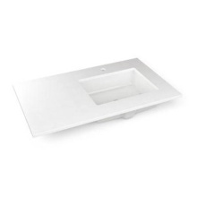 Robern TF37URO92-1 - Engineered Stone Vanity Top, 37'' x 22'' x 3/4'', Right Offset Under