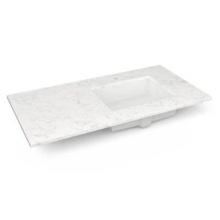 Robern TF43URO94-1 - Engineered Stone Vanity Top, 43'' x 22'' x 3/4'', Right Offset Under