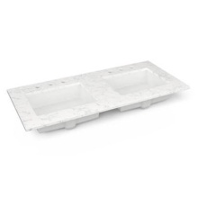 Robern TF49UDO94-8D1 - Engineered Stone Vanity Top, 49'' x 22'' x 3/4'', Double Undercounte