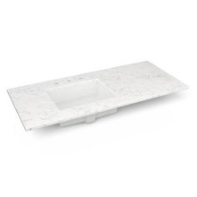 Robern TF49ULO94-8 - Engineered Stone Vanity Top, 49'' x 22'' x 3/4'', Left Offset Underc