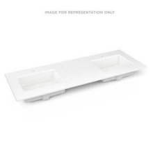 Robern TF61UDO92-1D2 - Engineered Stone Vanity Top, 61'' x 22'' x 3/4'', Double Undercounte