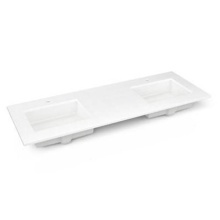 Robern TF61UDO92-1D4 - Engineered Stone Vanity Top, 61'' x 22'' x 3/4'', Double Undercounte