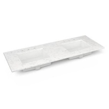 Robern TF61UDO94-1D2 - Engineered Stone Vanity Top, 61'' x 22'' x 3/4'', Double Undercounte