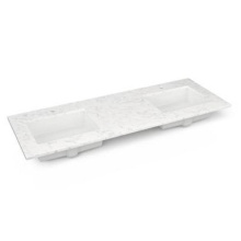 Robern TF61UDO94-1D4 - Engineered Stone Vanity Top, 61'' x 22'' x 3/4'', Double Undercounte