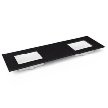 Robern TF73UDO90-1D6 - Engineered Stone Vanity Top, 73'' x 22'' x 3/4'', Double Undercounte