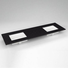 Robern TF73UDO90-8D5 - Engineered Stone Vanity Top, 73'' x 22'' x 3/4'', Double Undercounte