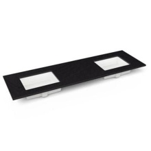 Robern TF73UDO90-8D6 - Engineered Stone Vanity Top, 73'' x 22'' x 3/4'', Double Undercounte