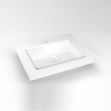 Robern TS25UCN21-1 - Glass Vanity Top, 25'' x 22'' x 19/32'', Center Integrated Sink, Sin