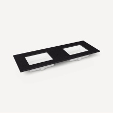 Robern TB61UDO90-1D2 - Top, Craft 61'', Dual, 1-Hole, Lava Black