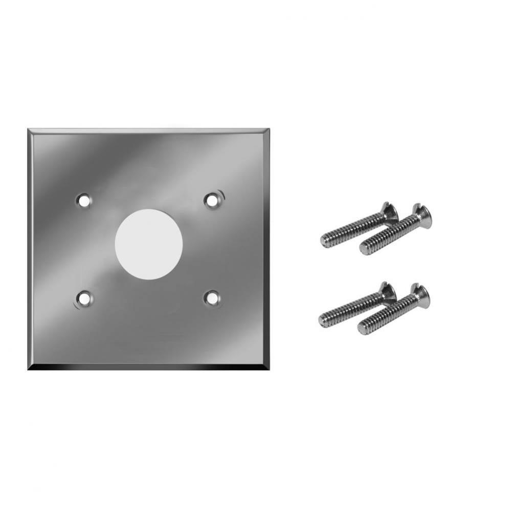 HY112A CP PLATE 2 GANG 4 1/2 SQ W/SCREWS