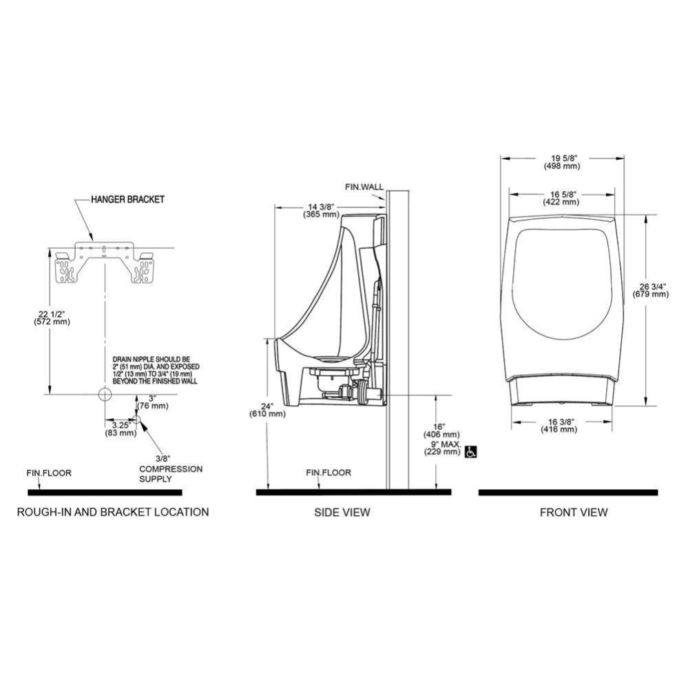SL-HYB-1000 Vitreous China Hybrid Urinal