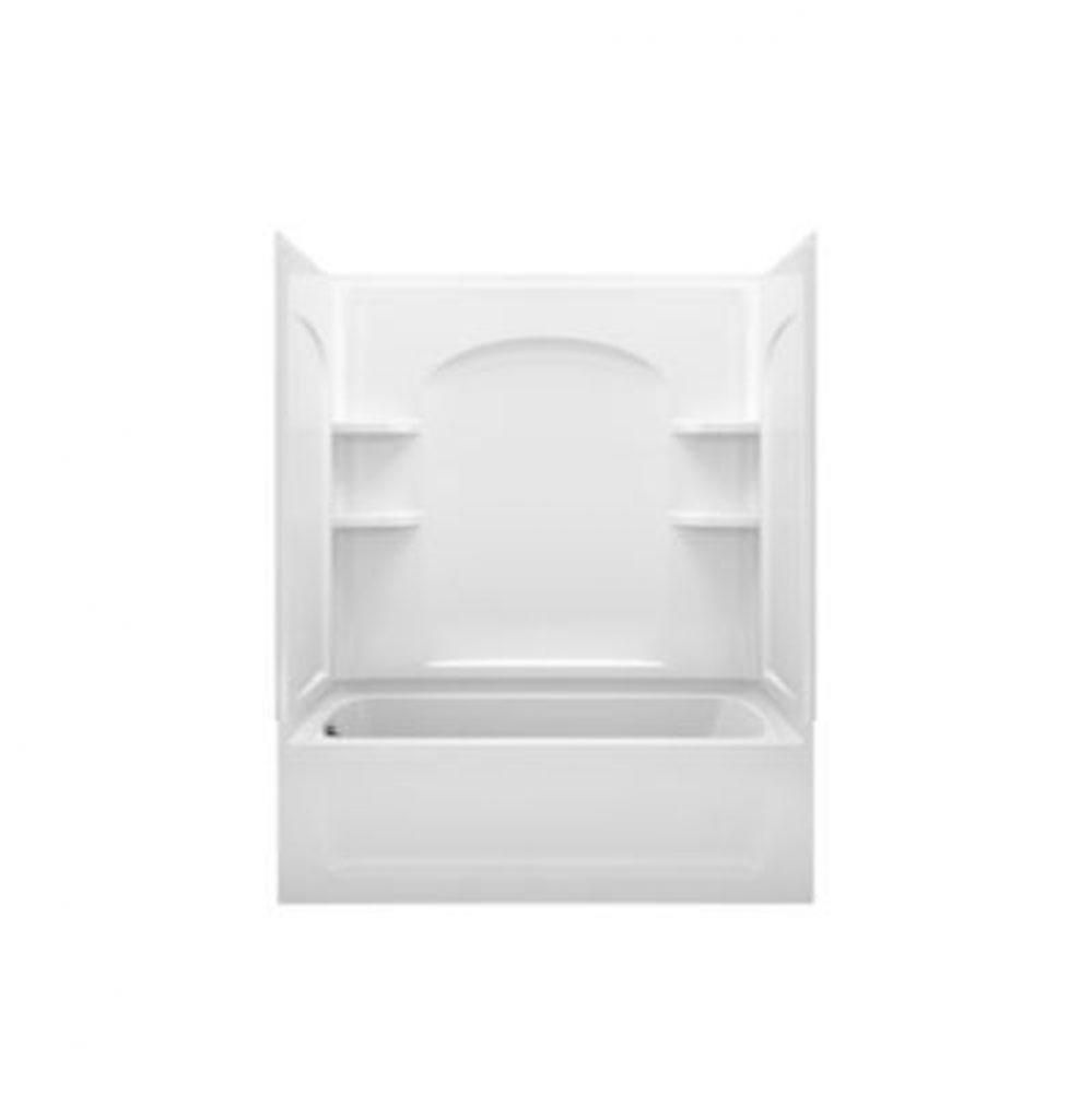 Ensemble™ 60'' x 32'' bath/shower with Aging in Place backerboards and left-