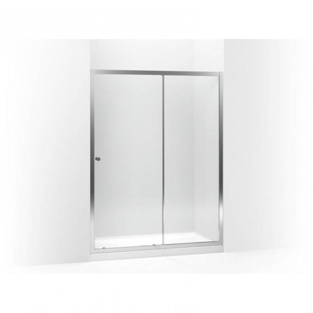 Whiston® Frameless sliding shower door, 73'' H x 56-7/8 - 58-7/8'' W, wit